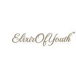 Logo of 'Elixir of Youth' in brown text on a white background, used on PDP of all product pages of this brand.
