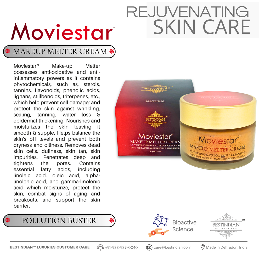 Moviestar Makeup Melter Cream rejuvenating skincare antioxidant cleanser by BestIndian