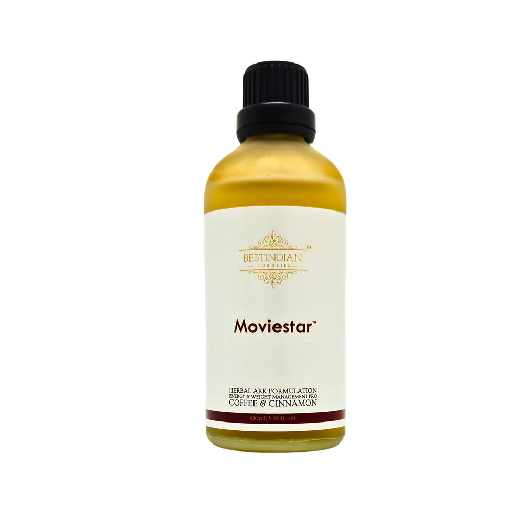 Moviestar™ Potion, a natural energy drink and Ayurvedic tea designed for alertness and weight balance.
