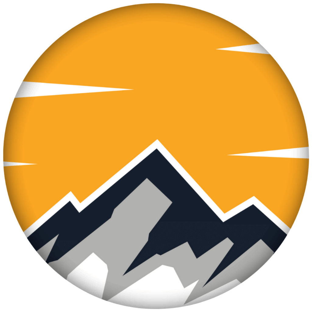BestIndian favison logo depicting mountain silhouette against a yellow sun with black rays on a black background.