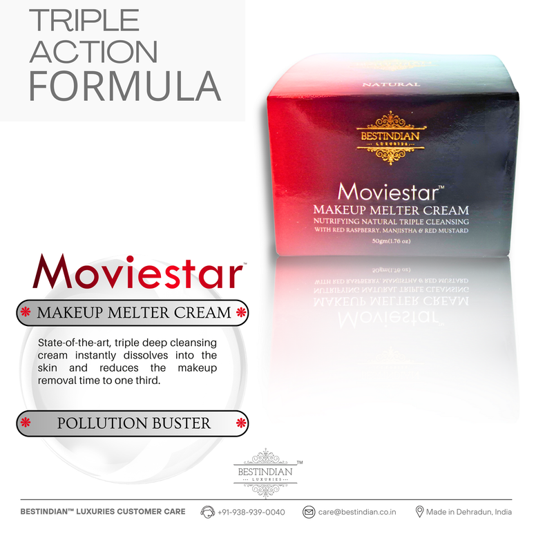 Triple action cream cleanser that dissolves makeup, reduces removal time, and defends against pollution.