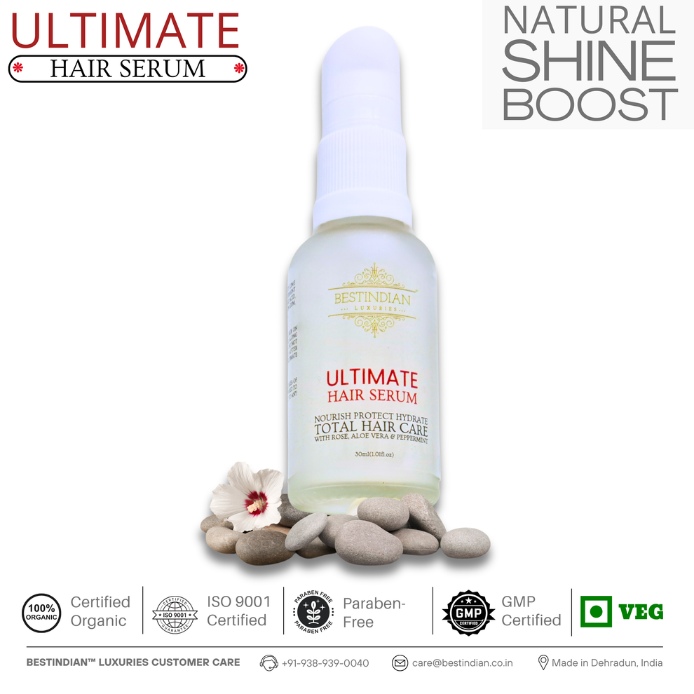 Best hair serum for frizzy hair by BestIndian for natural shine boost- Ultimate Hair Serum