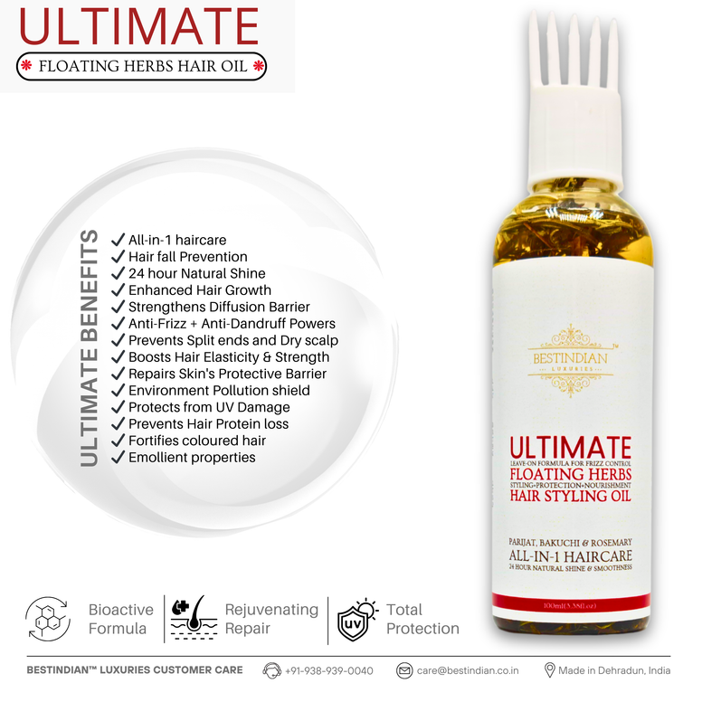 Highlighting the ultimate benfits of the Ultimate Hair Oil, by BestIndian™. 