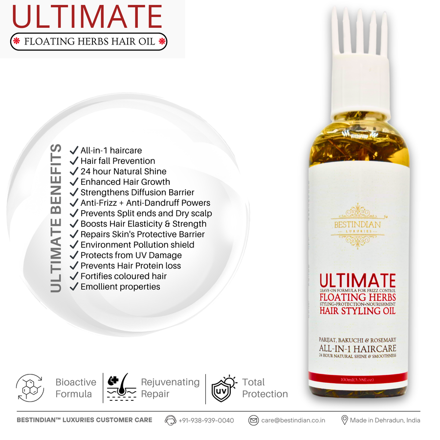 Highlighting the ultimate benfits of the Ultimate Hair Oil, by BestIndian™. 