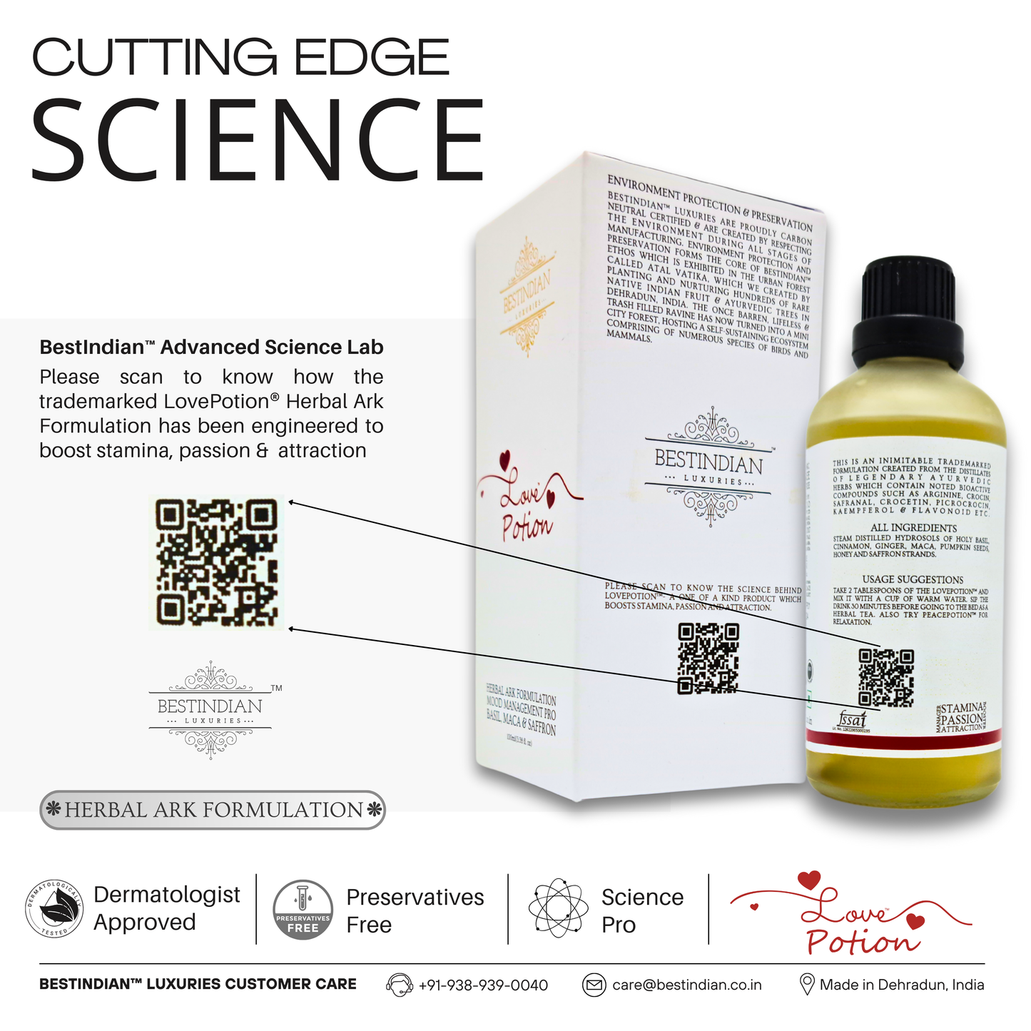 LovePotion™ Ayurvedic tea infusion, a science-based herbal drink formulated to support stamina, passion, and attraction.