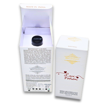 LovePotion™ Ayurvedic wellness drink for couples, a Himalayan crafted herbal tea formulated for connection and balance.