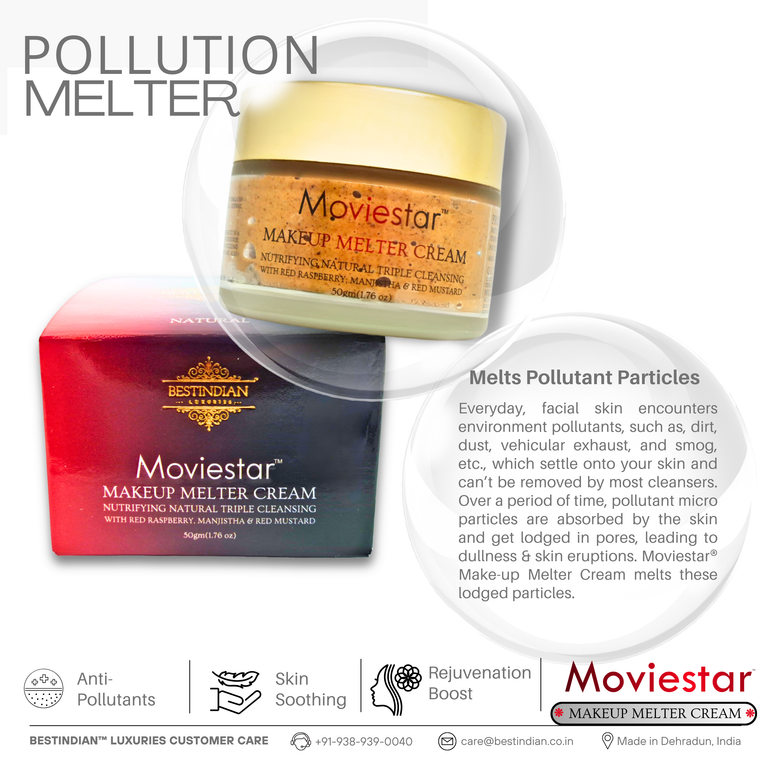 Skincare cream that melts pollution particles, dust, and smog while cleansing sensitive skin.